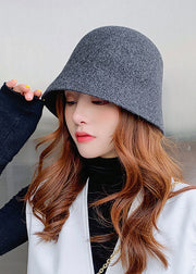 Simple Fashion Versatile Coffee Woolen Bucket Hat