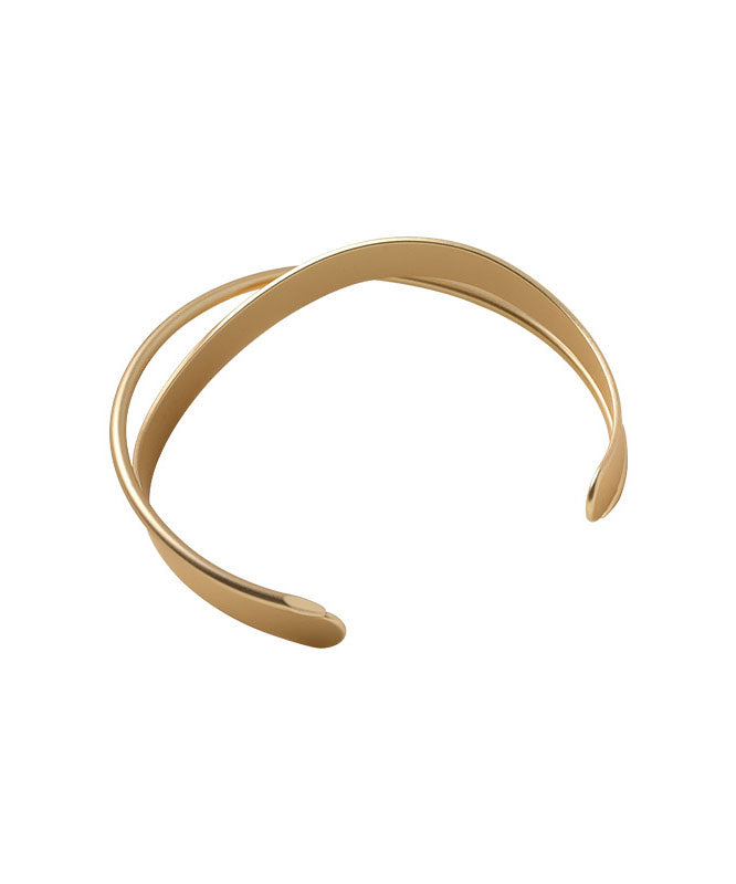 Simple Gold Cross Niche Design Cuff