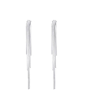 Skinny Silk Sterling Silver Overgild Tassel Drop Earrings