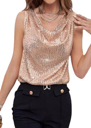 Strapless Sequined Loose Short Pullover Women's Vest