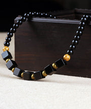 Style Black Agate Graduated Bead Necklace