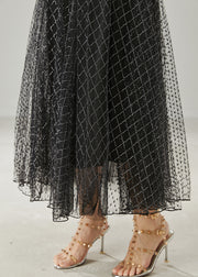 Style Black Plaid Exra Large Hem Tulle Skirts Summer