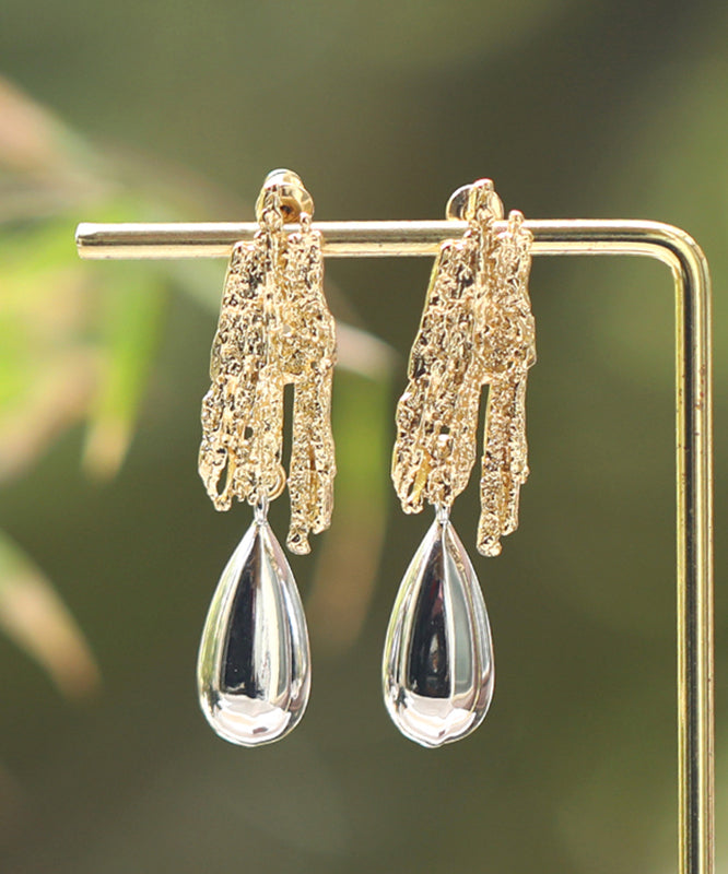 Style Colorblock Metal Alloy Water Drop Drop Earrings