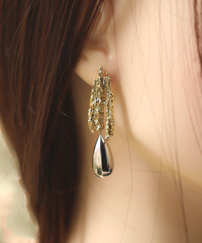 Style Colorblock Metal Alloy Water Drop Drop Earrings