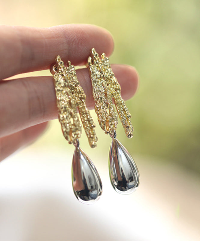 Style Colorblock Metal Alloy Water Drop Drop Earrings