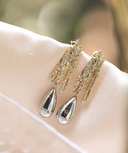 Style Colorblock Metal Alloy Water Drop Drop Earrings