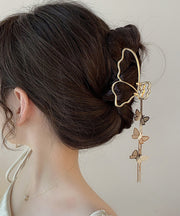 Style Gold Alloy Butterfly Hollow Out Tassel Hairpin