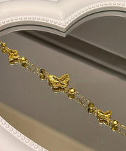 Style Gold Copper Overgild Butterfly Chain Bracelet