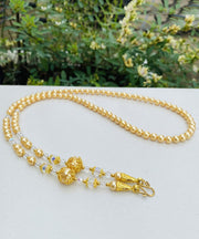 Style Gold Overgild Beading Graduated Sweater Bead Necklace