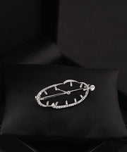 Style Gold Overgild Zircon Watch Brooches