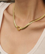 Style Gold Stainless Steel Love Lariat Necklace