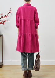 Style Rose Peter Pan Collar Patchwork Cotton Coat Spring