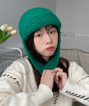 Style Versatile Green Warm Knit Boonie Hat