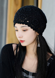 Stylish Beige Hollow Out Knit Bonnie Hat