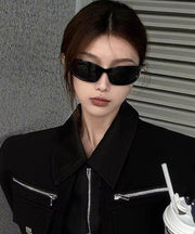 Stylish Black Internet Celebrity Spicy Girl UV Resistant Resin Sunglasses