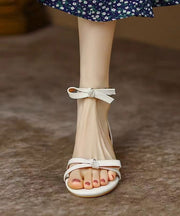 Stylish Black Splicing Bow Buckle Strap Peep Toe Sandals