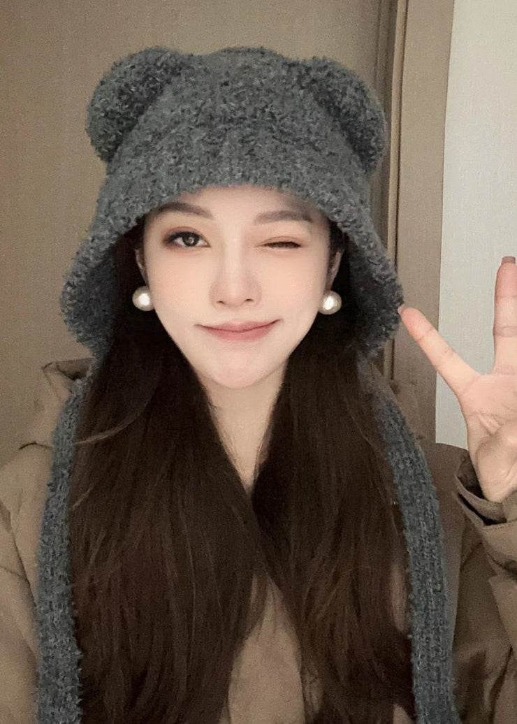 Stylish Cute Cartoon Coffee Faux Fur Bonnie Hat