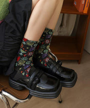 Stylish Fruit Theme Jacquard Cotton Crew Socks