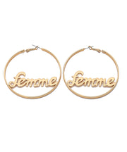 Stylish Gold Metal Alloy Graphic Hoop Earrings