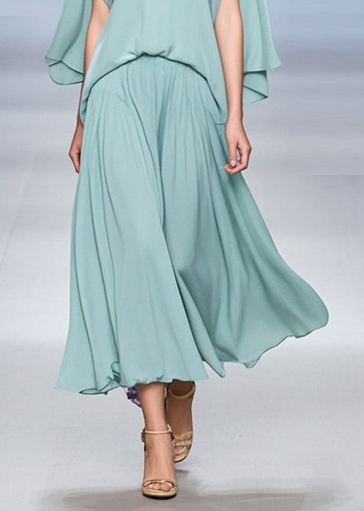 Stylish Green V Neck Chiffon Dresses Butterfly Sleeve