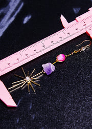 Stylish Multicolour Jade Long Tassels Drop Earrings