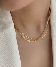 Stylish Silk Stainless Steel Layered Necklace