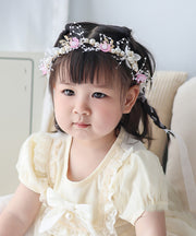 Stylish White Alloy Tulle Pearl Floral Girls Hairpin