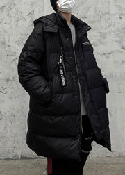 Stylish White Hooded Zippered Duck Down Men Coats Winter