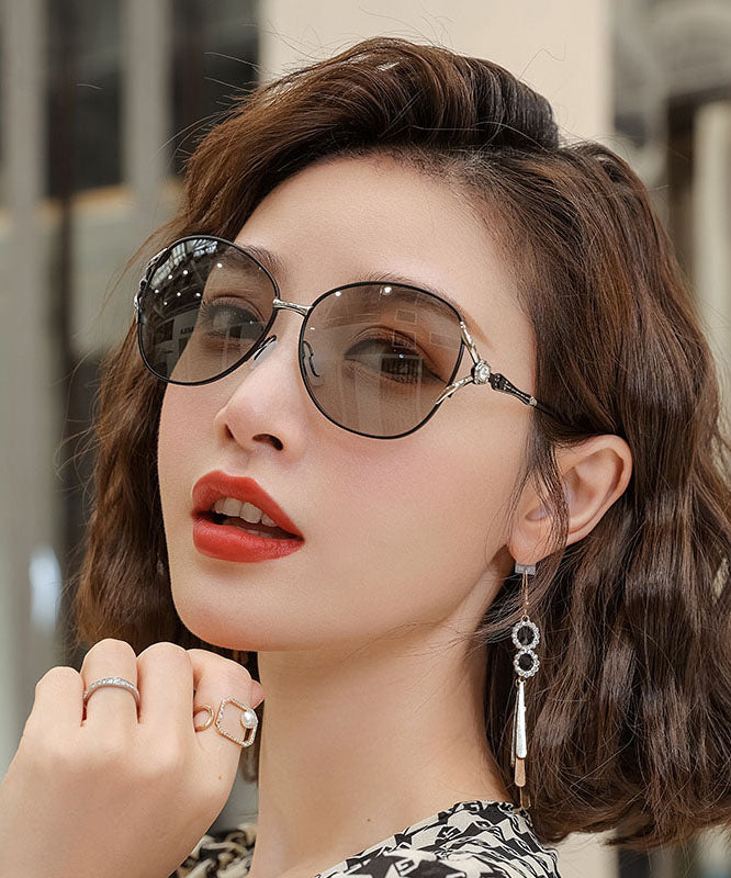 Summer Brown Large Face Color Changing Sunglasses