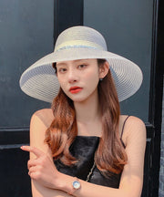 Summer French Stylish Black Beach Big Brim Sun Hat
