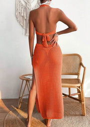 Summer New Sexy Hollow Out Knitted Swimwear Cover Up
