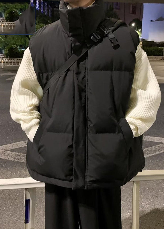 Unique Black Oversized Fine Cotton Filled Mens Puffers Jackets Winter