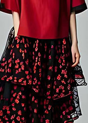 Unique Black Pockets Patchwork Tulle Party Maxi Dress Summer