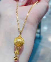 Unique Gold Adjustable Hot Air Balloon Pendant Necklace