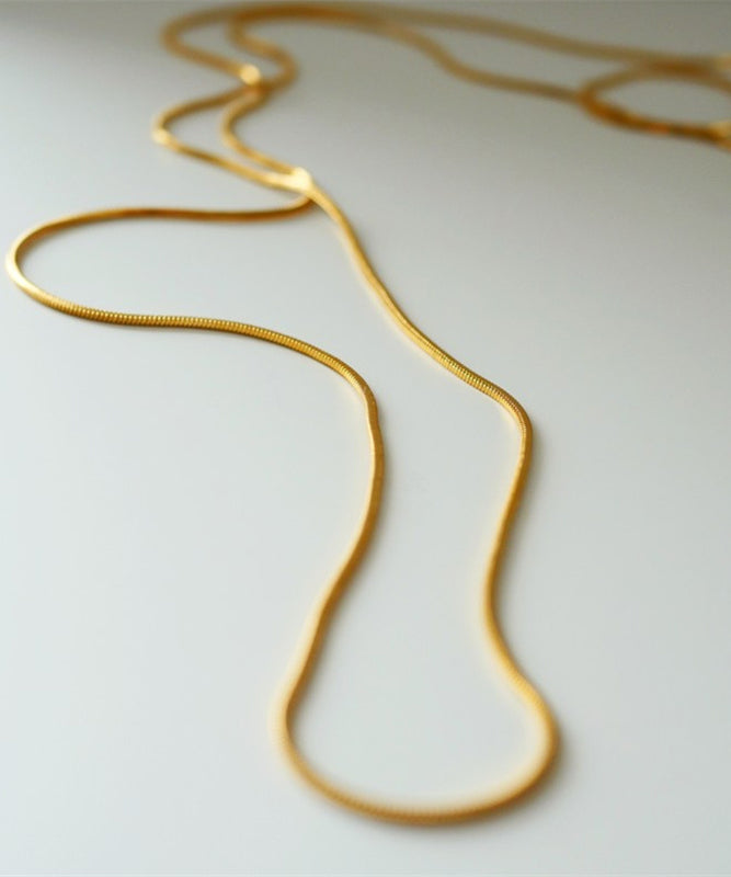 Unique Gold Stainless Steel Double Layer Sweater Necklace