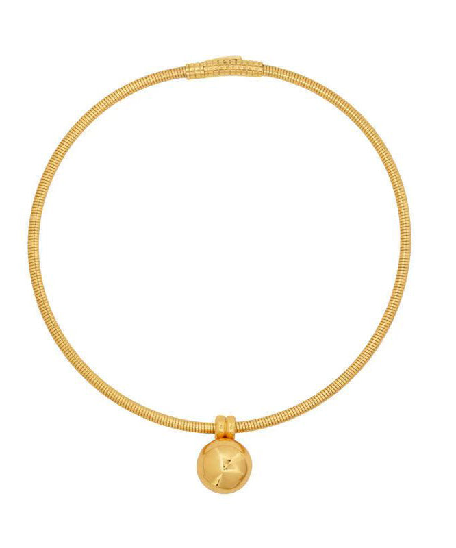 Unique Gold Sterling Silver Alloy Ball Choker