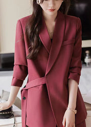 Unique Mulberry Oversized Spandex Coats Spring