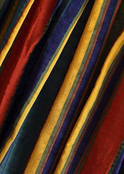 Unique Black - texture elastic waist Striped Skirt Spring