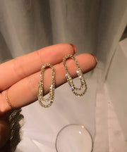 Unique Silk Alloy Zircon Stud Earrings
