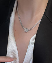 Unique Silk Sterling Silver Pendant Necklace