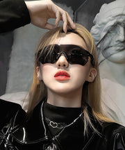 Unisex Punk Style Frameless Integrated Functional Sunglasses