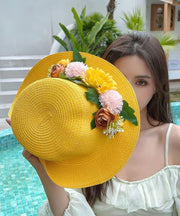 Vacation Style Fashionable Flower Shading Cloche Hat