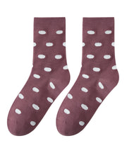 Versatile Spring And Autumn New Dot Mid Calf Socks