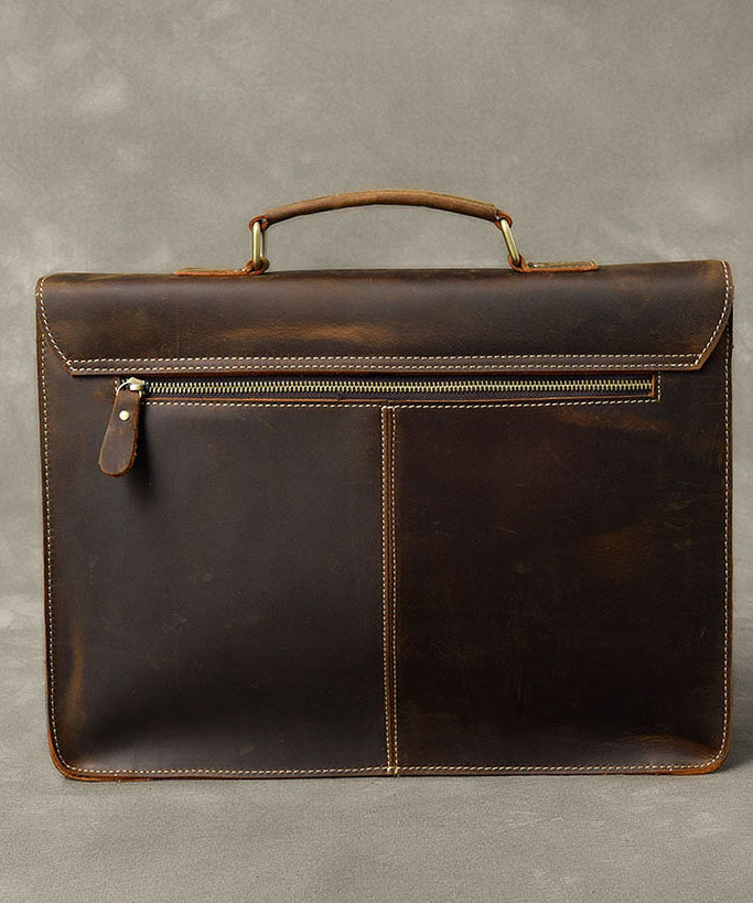 Vintage Brown Postman Pockets Fine Calf Leather Man&