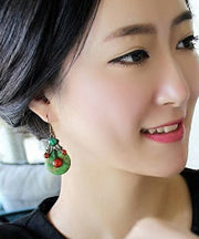 Vintage Chinese Style Turquoise Decorative Drop Earrings