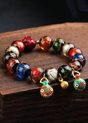 Vintage Glazed Multicolored Treasure Swallowing Beast Bracelet