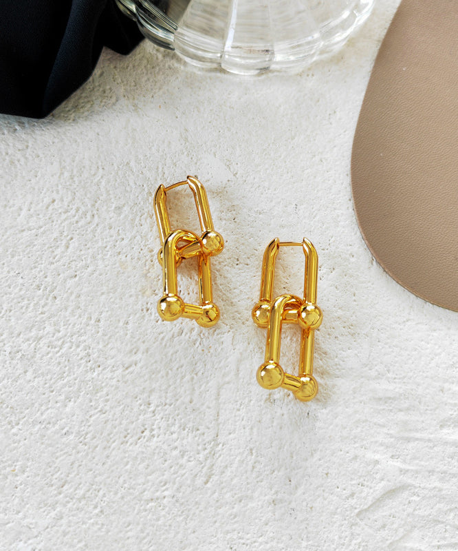 Vintage Gold Plated Hoop Earrings