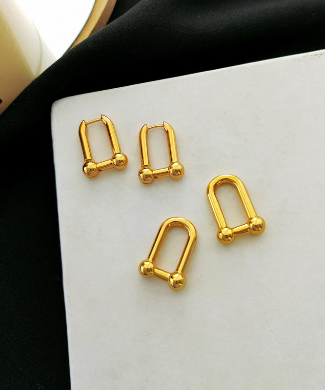 Vintage Gold Plated Hoop Earrings