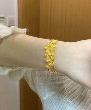 Vintage Gold Hollow Out Floral Cuff