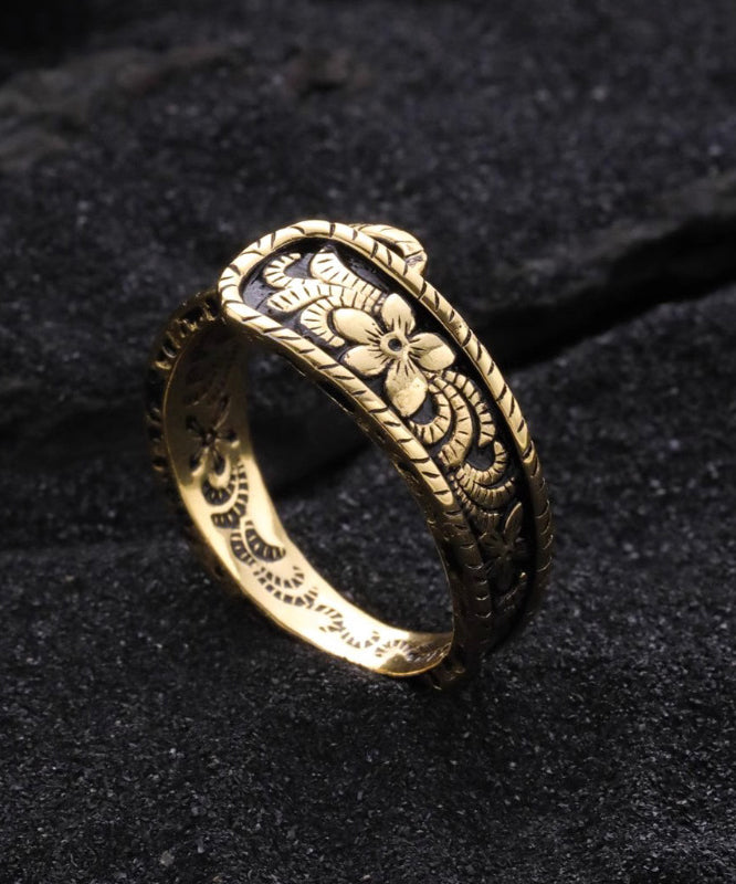 Vintage Gold Old Ancient Gold Floral Rings